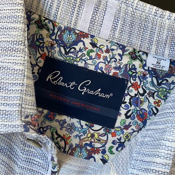 ROBERT GRAHAM Men’s Button Down Shirt - Tailored Fit Size Small - Picture 3 of 4